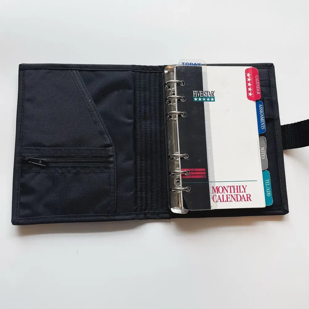 Vintage Mead Five Star Student Day Planner Black